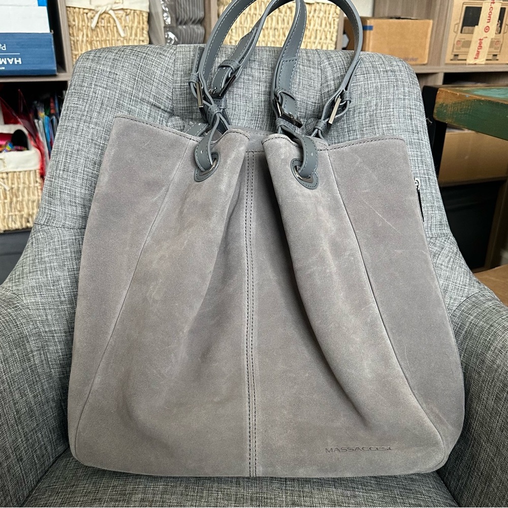 New Massaccesi Custom Soulmate Alto in Smoke Suede with silk lining